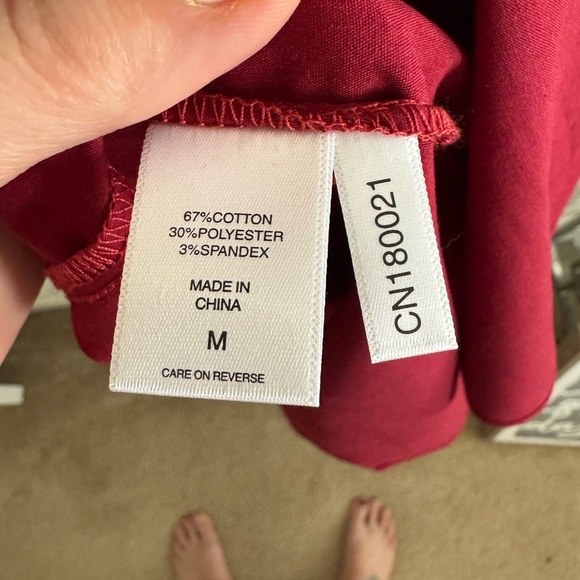 New York & Company burgundy maroon wrap midi dress size medium NWT - Picture 5 of 5